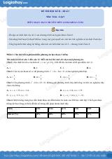 Đề thi học kì 2 Toán 9 - Đề số 3